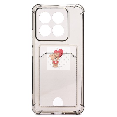 Чехол-накладка для Xiaomi 14 Pro (черный) - SC278 с картхолдером Чехол-накладка для Xiaomi 14 Pro (черный) - SC278 с картхолдером