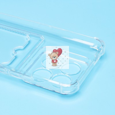 Чехол-накладка для Xiaomi 14 Pro (прозрачный) - SC278 с картхолдером Чехол-накладка для Xiaomi 14 Pro (прозрачный) - SC278 с картхолдером