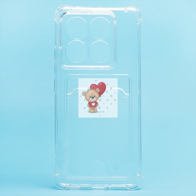 Чехол-накладка для Xiaomi 14T Pro (прозрачный) - SC278 с картхолдером Чехол-накладка для Xiaomi 14T Pro (прозрачный) - SC278 с картхолдером