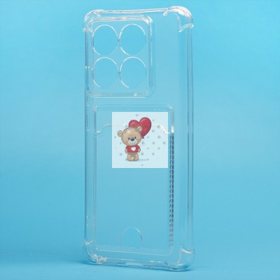 Чехол-накладка для Xiaomi 14T Pro (прозрачный) - SC278 с картхолдером Чехол-накладка для Xiaomi 14T Pro (прозрачный) - SC278 с картхолдером