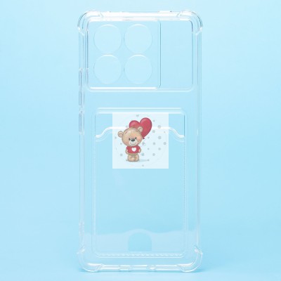 Чехол-накладка для Xiaomi Poco X6 Pro 5G (прозрачный) - SC278 с картхолдером