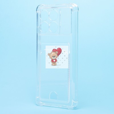 Чехол-накладка для Xiaomi Poco X6 Pro 5G (прозрачный) - SC278 с картхолдером Чехол-накладка для Xiaomi Poco X6 Pro 5G (прозрачный) - SC278 с картхолдером