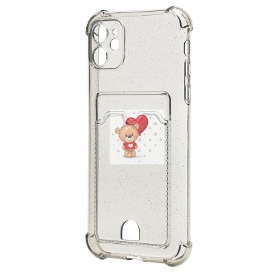 Чехол-накладка для Apple iPhone 11 (черный) - SC300 с картхолдером Чехол-накладка для Apple iPhone 11 (черный) - SC300 с картхолдером