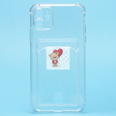 Чехол-накладка для Apple iPhone 11 (белый) - SC300 с картхолдером Чехол-накладка для Apple iPhone 11 (белый) - SC300 с картхолдером