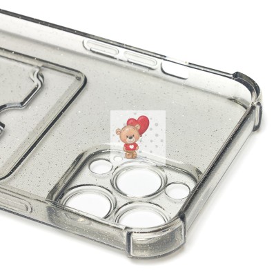 Чехол-накладка для Apple iPhone 12 Pro Max (черный) - SC300 с картхолдером Чехол-накладка для Apple iPhone 12 Pro Max (черный) - SC300 с картхолдером