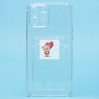 Чехол-накладка для Apple iPhone 12 Pro Max (белый) - SC300 с картхолдером