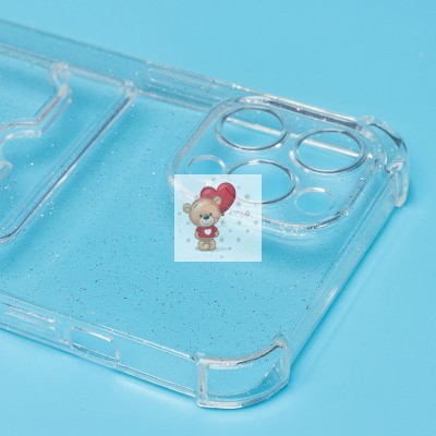 Чехол-накладка для Apple iPhone 12 Pro Max (белый) - SC300 с картхолдером Чехол-накладка для Apple iPhone 12 Pro Max (белый) - SC300 с картхолдером