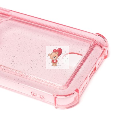 Чехол-накладка для Apple iPhone 12 Pro (розовый) - SC300 с картхолдером Чехол-накладка для Apple iPhone 12 Pro (розовый) - SC300 с картхолдером