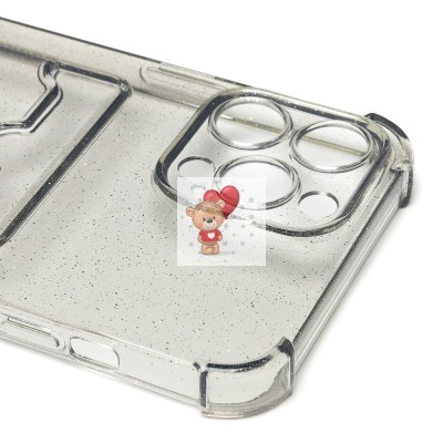 Чехол-накладка для Apple iPhone 13 Pro Max (черный) - SC300 с картхолдером