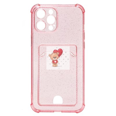 Чехол-накладка для Apple iPhone 13 Pro Max (розовый) - SC300 с картхолдером Чехол-накладка для Apple iPhone 13 Pro Max (розовый) - SC300 с картхолдером