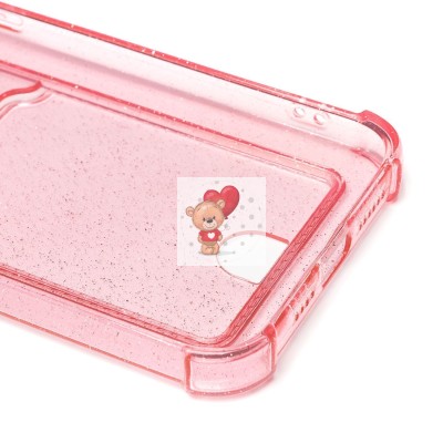 Чехол-накладка для Apple iPhone 13 Pro Max (розовый) - SC300 с картхолдером