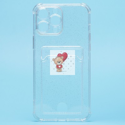 Чехол-накладка для Apple iPhone 13 Pro Max (белый) - SC300 с картхолдером Чехол-накладка для Apple iPhone 13 Pro Max (белый) - SC300 с картхолдером