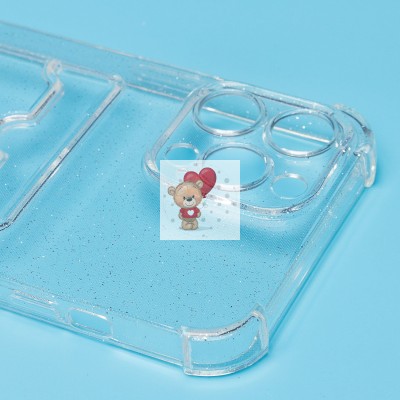 Чехол-накладка для Apple iPhone 13 Pro Max (белый) - SC300 с картхолдером