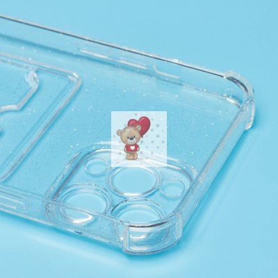 Чехол-накладка для Apple iPhone 13 Pro Max (белый) - SC300 с картхолдером