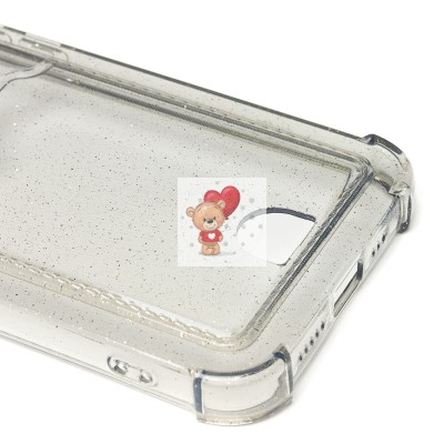 Чехол-накладка для Apple iPhone 13 Pro (черный) - SC300 с картхолдером