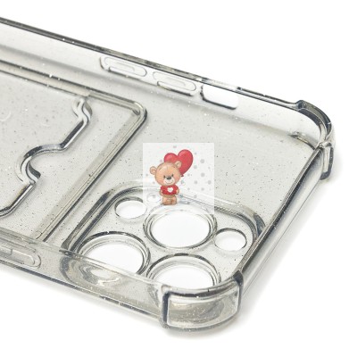 Чехол-накладка для Apple iPhone 13 Pro (черный) - SC300 с картхолдером