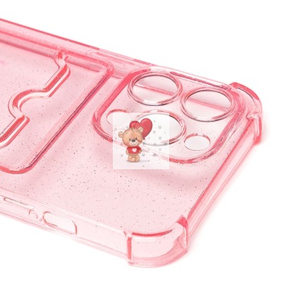 Чехол-накладка для Apple iPhone 13 Pro (розовый) - SC300 с картхолдером Чехол-накладка для Apple iPhone 13 Pro (розовый) - SC300 с картхолдером