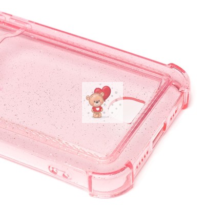 Чехол-накладка для Apple iPhone 13 Pro (розовый) - SC300 с картхолдером Чехол-накладка для Apple iPhone 13 Pro (розовый) - SC300 с картхолдером