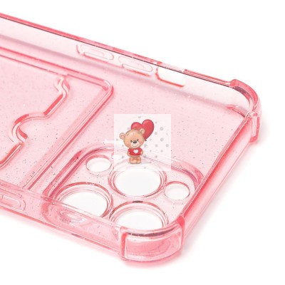 Чехол-накладка для Apple iPhone 13 Pro (розовый) - SC300 с картхолдером Чехол-накладка для Apple iPhone 13 Pro (розовый) - SC300 с картхолдером