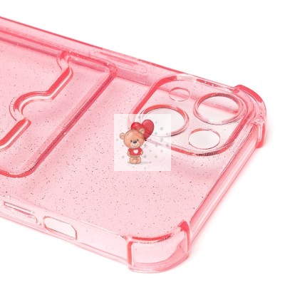 Чехол-накладка для Apple iPhone 13 (розовый) - SC300 с картхолдером Чехол-накладка для Apple iPhone 13 (розовый) - SC300 с картхолдером