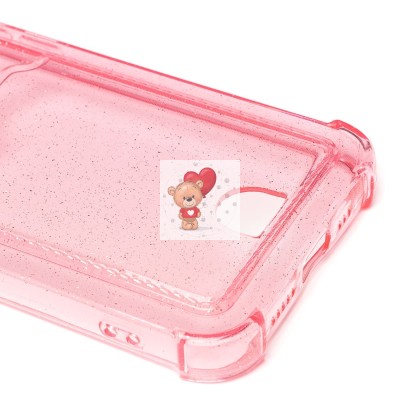 Чехол-накладка для Apple iPhone 13 (розовый) - SC300 с картхолдером Чехол-накладка для Apple iPhone 13 (розовый) - SC300 с картхолдером