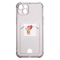 Чехол-накладка для Apple iPhone 14 Plus (черный) - SC300 с картхолдером