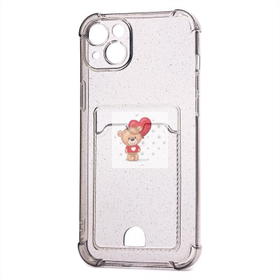 Чехол-накладка для Apple iPhone 14 Plus (черный) - SC300 с картхолдером Чехол-накладка для Apple iPhone 14 Plus (черный) - SC300 с картхолдером