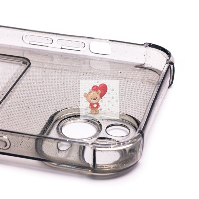 Чехол-накладка для Apple iPhone 14 Plus (черный) - SC300 с картхолдером Чехол-накладка для Apple iPhone 14 Plus (черный) - SC300 с картхолдером