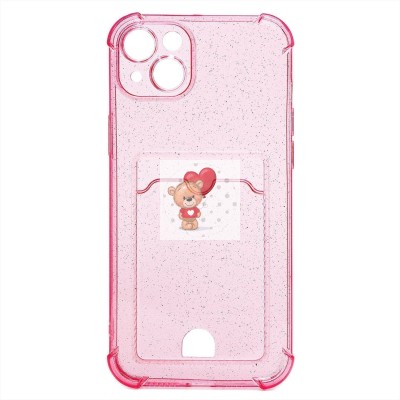 Чехол-накладка для Apple iPhone 14 Plus (розовый) - SC300 с картхолдером Чехол-накладка для Apple iPhone 14 Plus (розовый) - SC300 с картхолдером