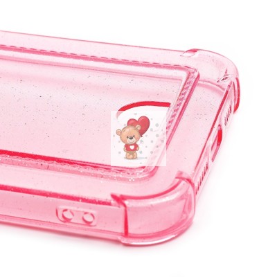 Чехол-накладка для Apple iPhone 14 Plus (розовый) - SC300 с картхолдером