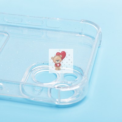 Чехол-накладка для Apple iPhone 14 Plus (белый) - SC300 с картхолдером