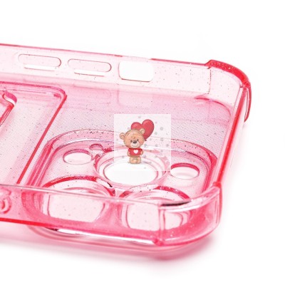 Чехол-накладка для Apple iPhone 14 Pro Max (розовый) - SC300 с картхолдером