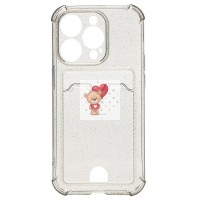 Чехол-накладка для Apple iPhone 14 Pro (черный) - SC300 с картхолдером Чехол-накладка для Apple iPhone 14 Pro (черный) - SC300 с картхолдером