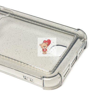 Чехол-накладка для Apple iPhone 14 Pro (черный) - SC300 с картхолдером