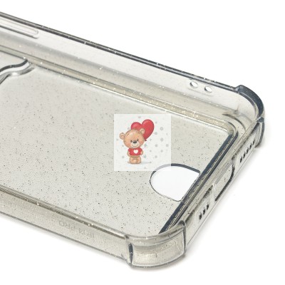 Чехол-накладка для Apple iPhone 14 Pro (черный) - SC300 с картхолдером