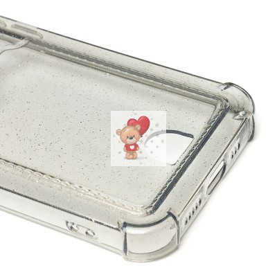 Чехол-накладка для Apple iPhone 14 (черный) - SC300 с картхолдером