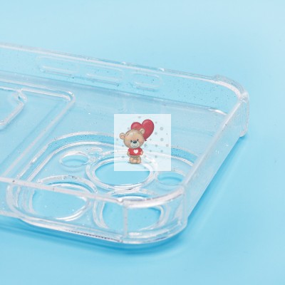 Чехол-накладка для Apple iPhone 15 Pro (белый) - SC300 с картхолдером