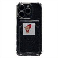 Чехол-накладка для Apple iPhone 16 Pro (черный) - SC300 с картхолдером