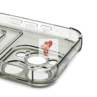 Чехол-накладка для Apple iPhone 16 Pro (черный) - SC300 с картхолдером