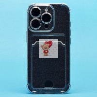 Чехол-накладка для Apple iPhone 16 Pro (белый) - SC300 с картхолдером