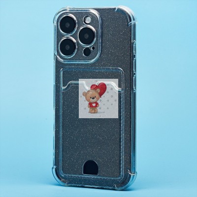 Чехол-накладка для Apple iPhone 16 Pro (белый) - SC300 с картхолдером