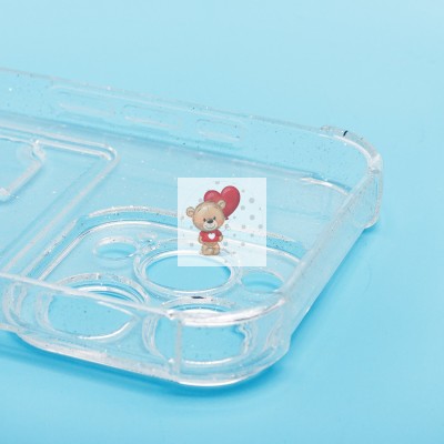 Чехол-накладка для Apple iPhone 16 Pro (белый) - SC300 с картхолдером