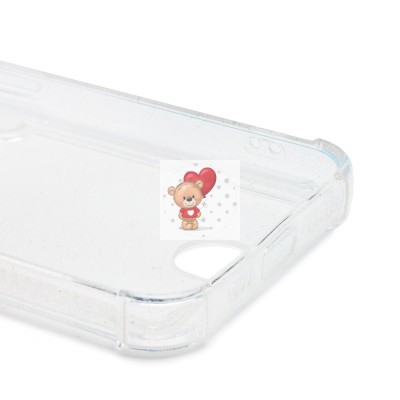 Чехол-накладка для Apple iPhone 16e (белый) - SC300 с картхолдером