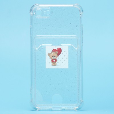 Чехол-накладка для Apple iPhone 7 (белый) - SC300 с картхолдером Чехол-накладка для Apple iPhone 7 (белый) - SC300 с картхолдером