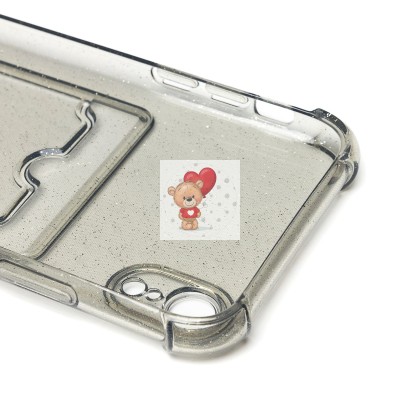 Чехол-накладка для Apple iPhone XR (черный) - SC300 с картхолдером Чехол-накладка для Apple iPhone XR (черный) - SC300 с картхолдером