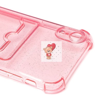 Чехол-накладка для Apple iPhone XR (розовый) - SC300 с картхолдером Чехол-накладка для Apple iPhone XR (розовый) - SC300 с картхолдером