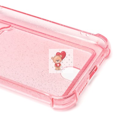 Чехол-накладка для Apple iPhone XR (розовый) - SC300 с картхолдером Чехол-накладка для Apple iPhone XR (розовый) - SC300 с картхолдером