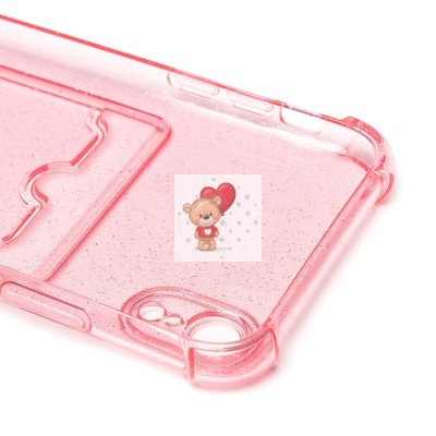 Чехол-накладка для Apple iPhone XR (розовый) - SC300 с картхолдером Чехол-накладка для Apple iPhone XR (розовый) - SC300 с картхолдером