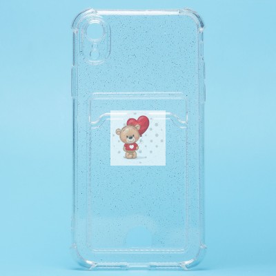 Чехол-накладка для Apple iPhone XR (белый) - SC300 с картхолдером Чехол-накладка для Apple iPhone XR (белый) - SC300 с картхолдером