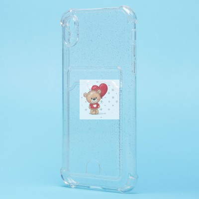 Чехол-накладка для Apple iPhone XR (белый) - SC300 с картхолдером Чехол-накладка для Apple iPhone XR (белый) - SC300 с картхолдером